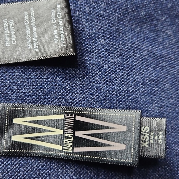 MARLA WAYNE PONCHO / SWEATER KNIT IN BLUE SIZE SML - Picture 6 of 8